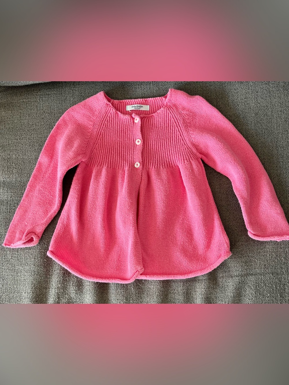 Baby Boden Pink Baby Sweater